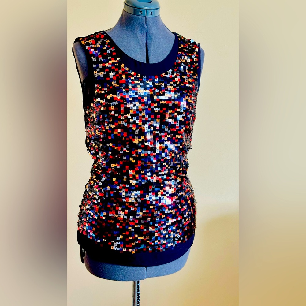 NWT Tommy Hilfiger Multicolor Sequin Sleeveless Top
